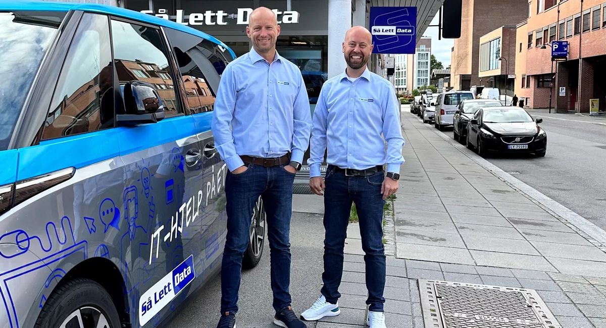 Kompanjongene Morten Lie Kristoffersen (t.v.) og André Wilmann reinvesterer og blir medeiere i iteam.